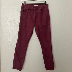 Ann Taylor loft modern skinny maroon jeans